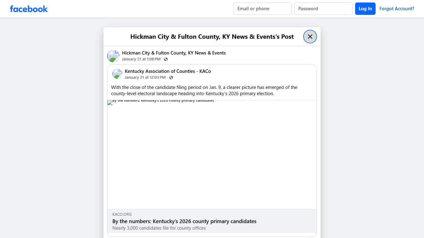 Hickman City & Fulton County, KY News & Events Facebook